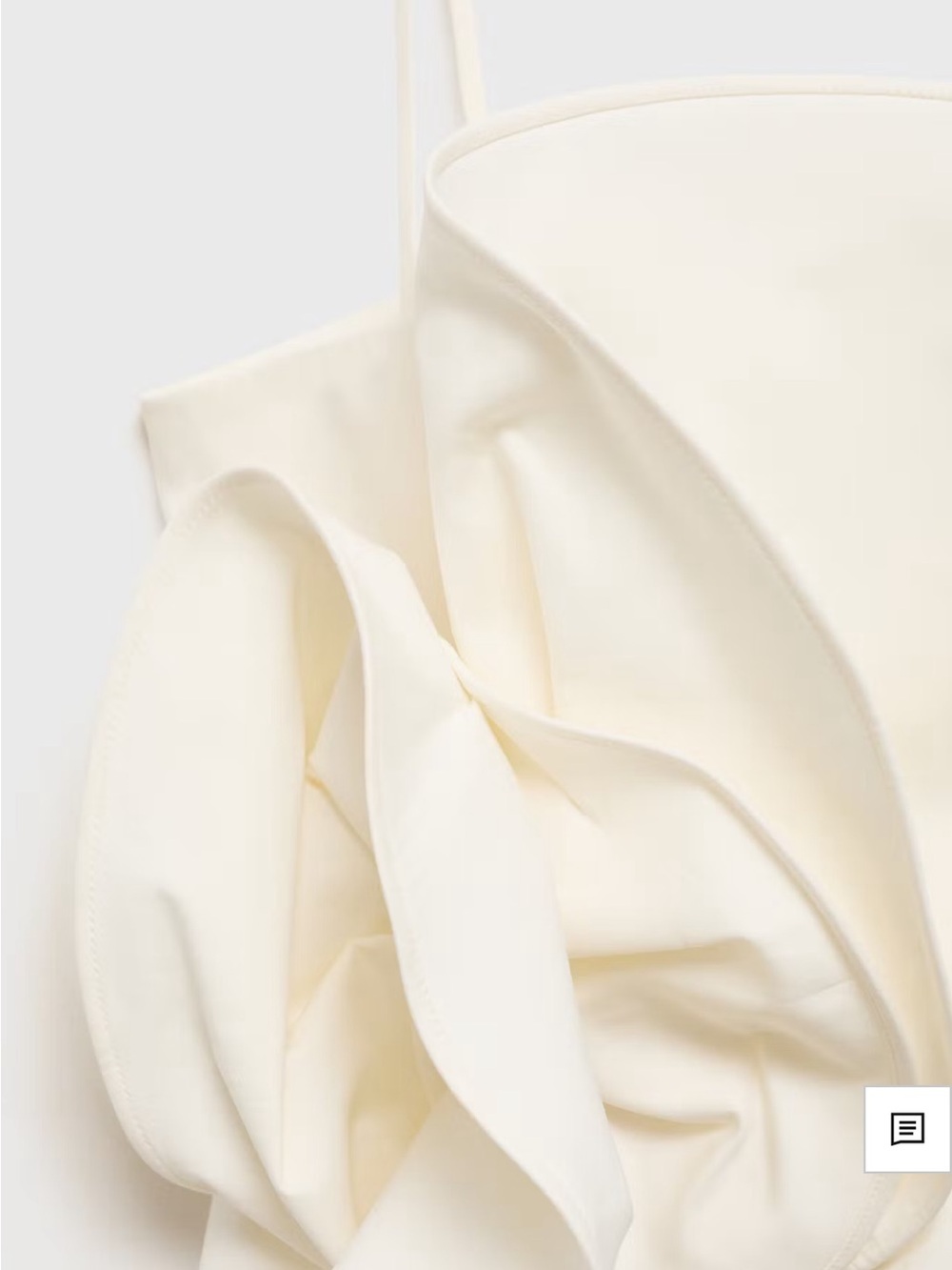 Mango Ivory Ruffle Strapless Crop Top - Picture 3 of 9
